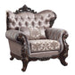 Benbek - Chair - Fabric & Antique Oak Finish