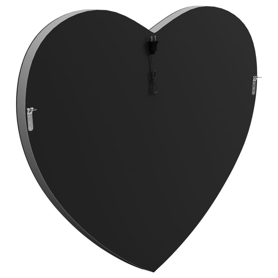 Aiko - Heart Shape Wall Mirror - Silver