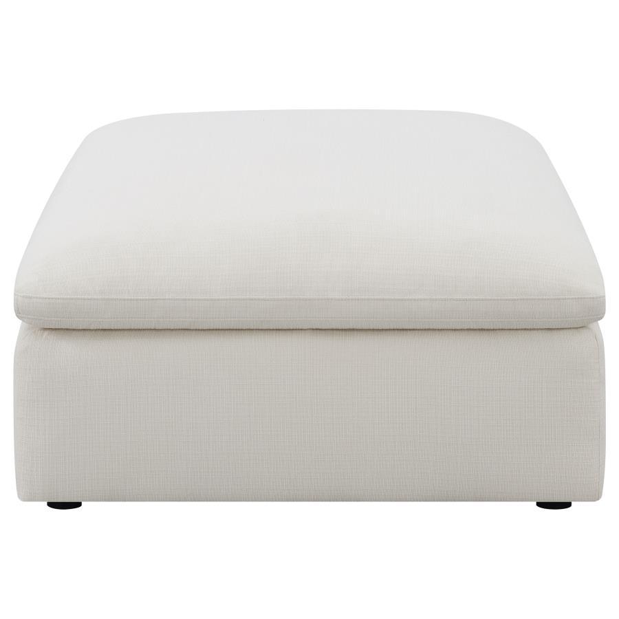 Hobson - Cushion Seat Ottoman - Off-White