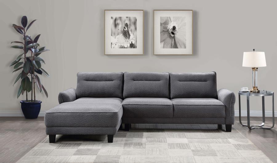 Caspian - Upholstered Curved Arms Sectional Sofa