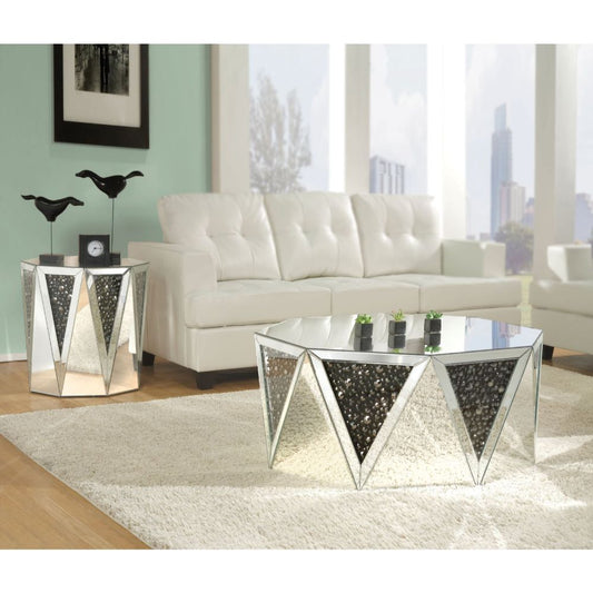 Noor - Coffee Table - Mirrored & Faux Gemstones