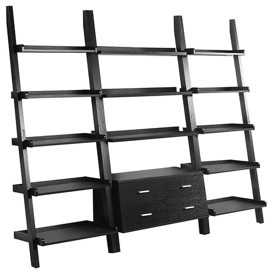 Colella - 3 Piece Storage Ladder Bookcase Set - Cappuccino