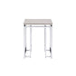 Chafik - End Table - Natural Oak & Chrome