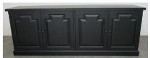 Florence - 4-door Dining Sideboard Buffet Cabinet - Antique Black