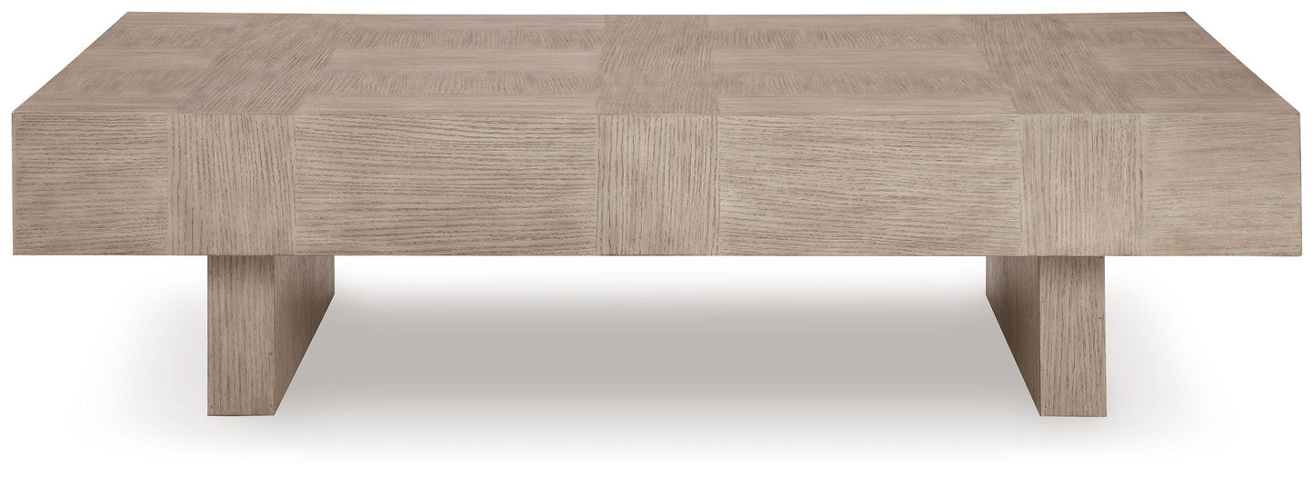 Jorlaina - Light Grayish Brown - Rectangular Cocktail Table