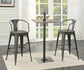 Cavalier - Wooden Seat Bar Stools (Set of 2) - Dark Elm And Matte Black