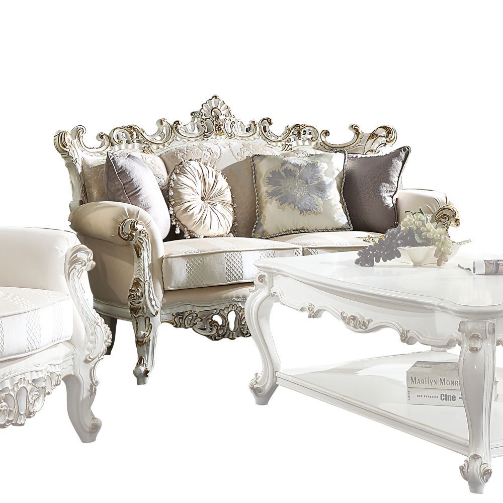 Picardy II - Loveseat - Fabric & Antique Pearl