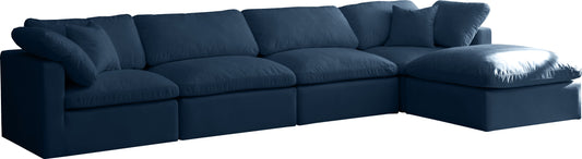 Plush - Velvet Standart Comfort Modular Sectional - Navy - Modern & Contemporary