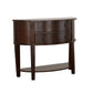 Diane - 2-Drawer Demilune Shape Console Table - Cappuccino