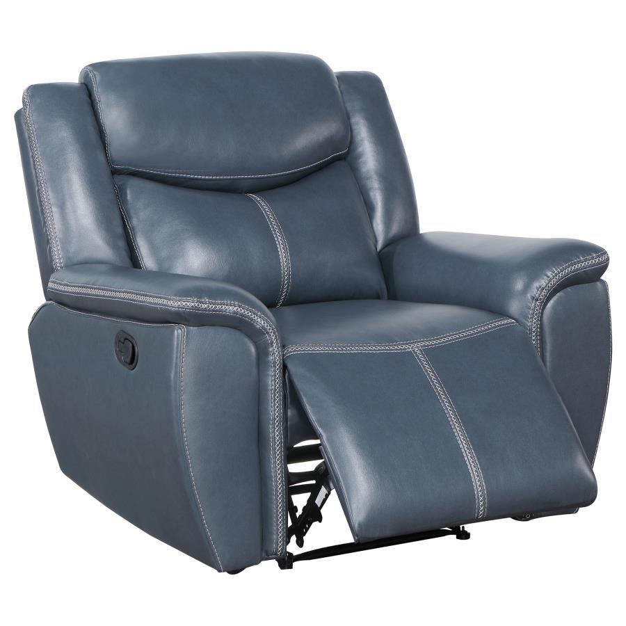 Sloane - Upholstered Motion Recliner Chair - Blue