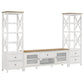 Angela - 2-Door Wooden 67" TV Stand - Brown And White