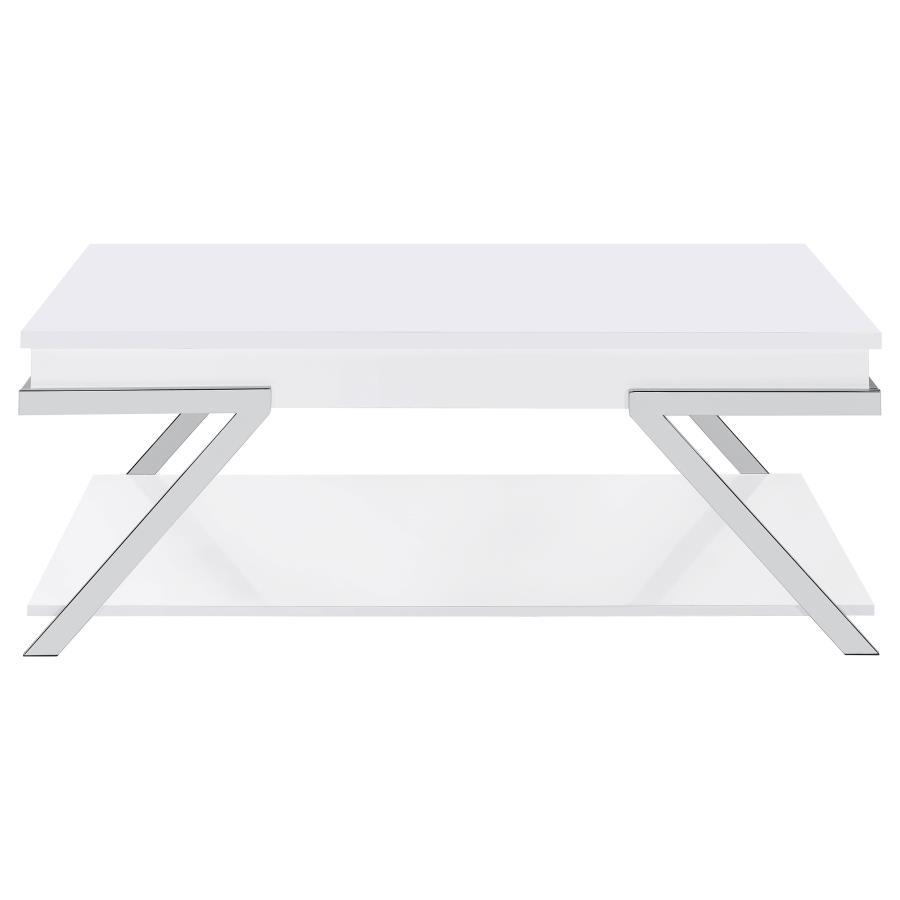 Marcia - Lift Top Coffee Table - White High Gloss