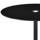 Ganso - Round Metal Coffee Table With Tempered Glass Top - Black