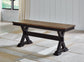 Wildenauer - Brown / Black - Large Dining Room Bench