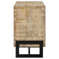 April - 2-Door Accent Cabinet - White Washed And Black