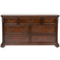 Messina Estates - 7 Drawer Dresser - Dark Brown