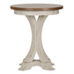 Farmhouse Reimagined - Round Chair Side Table - White