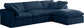 Plush - Velvet Standart Comfort Modular Sectional Standart - Navy - Fabric - Modern & Contemporary