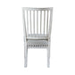 Condesa - Round Dining-White Wing Slat Back Side Chair (Set of 2) - Distressed White Finish