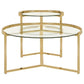 Delia - Round Glass Top Nesting Coffee Table