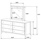 Carlton - 6-Drawer Rectangular Dresser With Mirror - Cappuccino