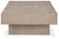 Jorlaina - Light Grayish Brown - Rectangular Cocktail Table