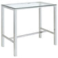 Tolbert - Bar Table With Glass Top - Chrome