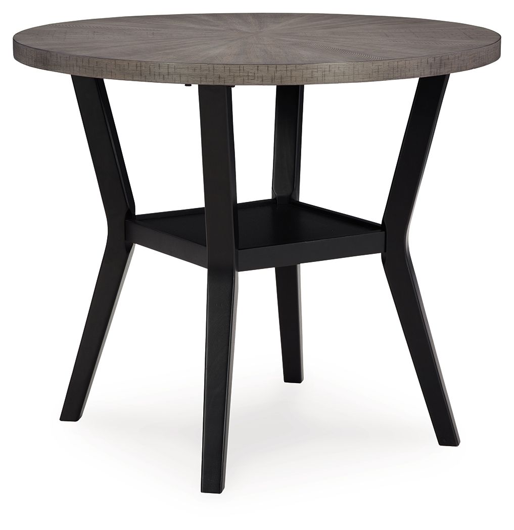Corloda - Black / Gray - Round Counter Table Set (Set of 5)
