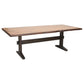 Bexley - Live Edge Trestle Dining Table - Natural Honey and Espresso