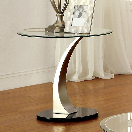 Valo - End Table - Satin Plated / Black