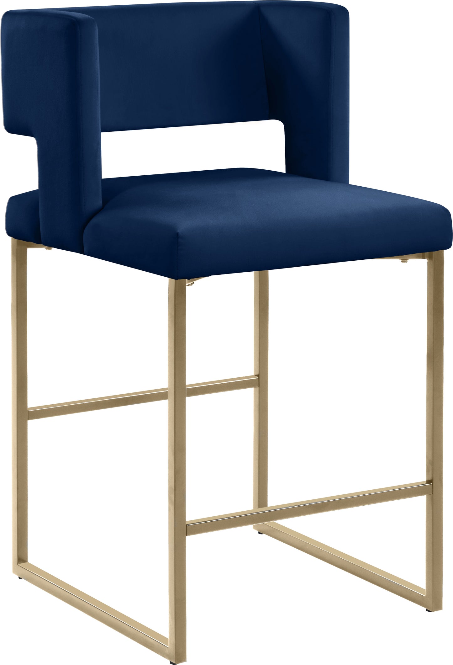 Caleb - Counter Stool with Gold Legs (Set of 2)