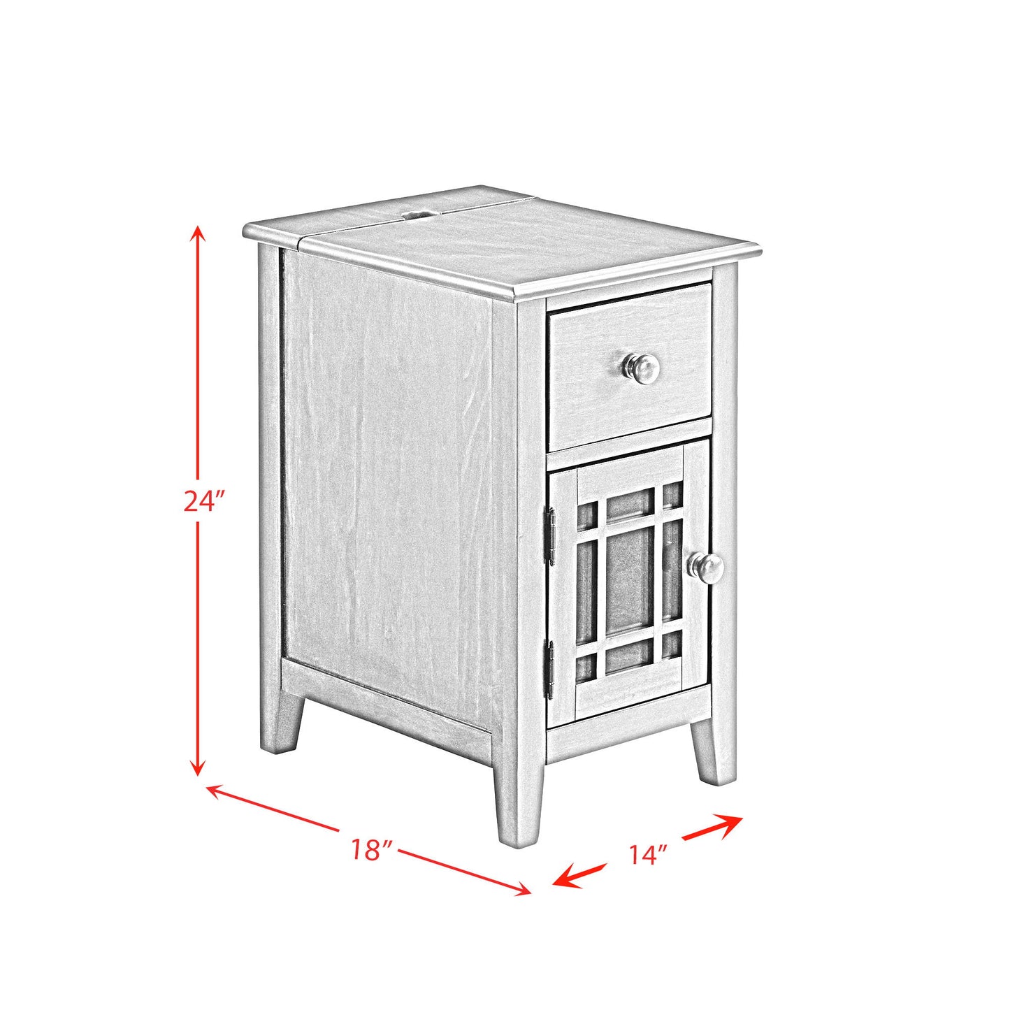 Marty - Side Table With Power Port USB