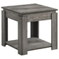 Donal - 3 Piece Occasional Set With Open Shelves - Weathered Gray