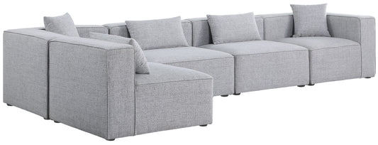 Cube - Modular Sectional 5 Piece - Gray