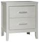 Olivet - Silver - Two Drawer Night Stand