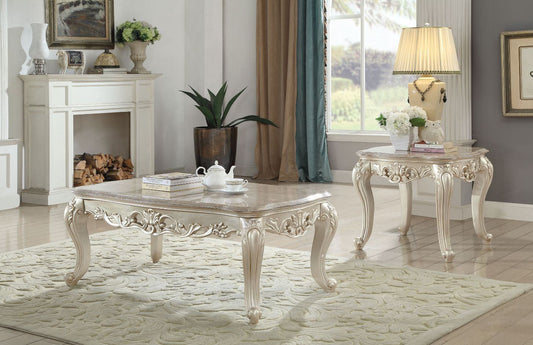 Gorsedd - Coffee Table - Marble & Antique White