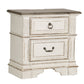 Abbey Park - 2 Drawer Nightstand With Charging Station - White