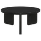 Cordova - Round Solid Wood Coffee Table - Black