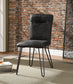 Orchards - Side Chair (Set of 2) - Antique Ebony Top Grain Leather & Antique Black