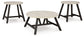 Fladona - Black / White - Occasional Table Set (Set of 3)