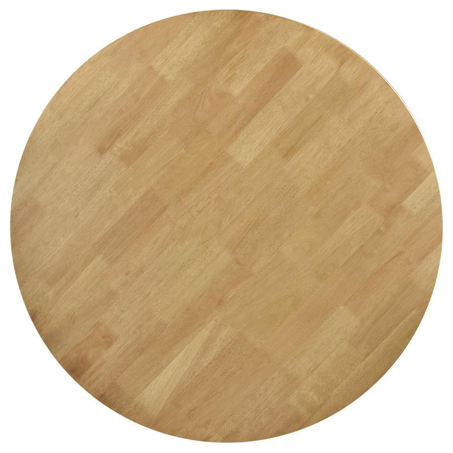 Elowen - 5 Piece Round Solid Wood Dining Set - Light Walnut