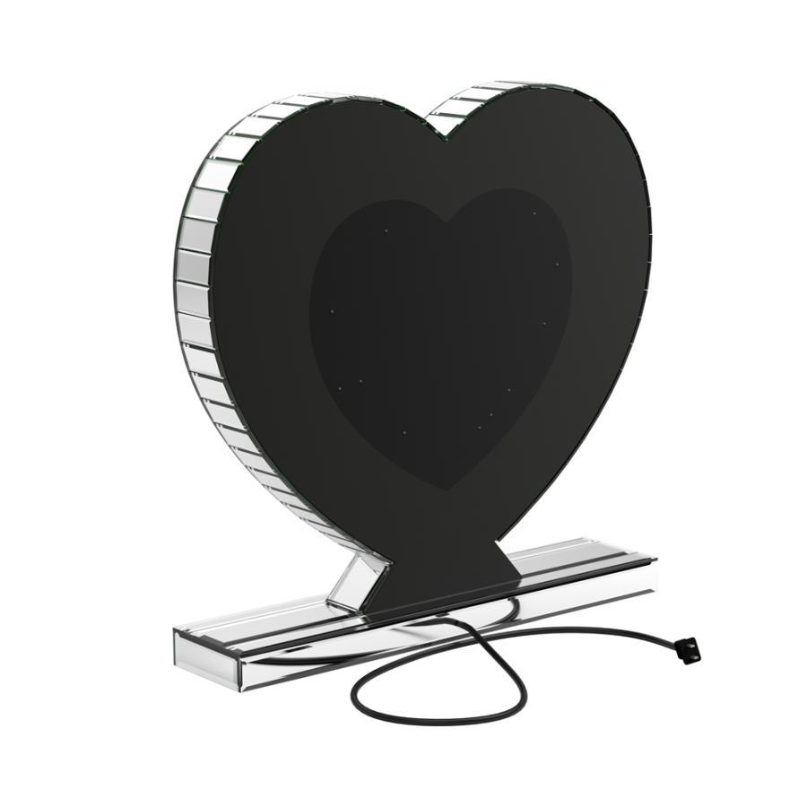 Euston - Heart Shape Table - Mirror Silver