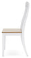 Ashbryn - White / Natural - Double Dining Chair