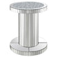 Dorielle - Crystal Inlay Round Top Accent Table - Mirror