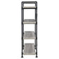 Delray - 4-Tier Open Shelving Bookcase - Gray Driftwood And Black