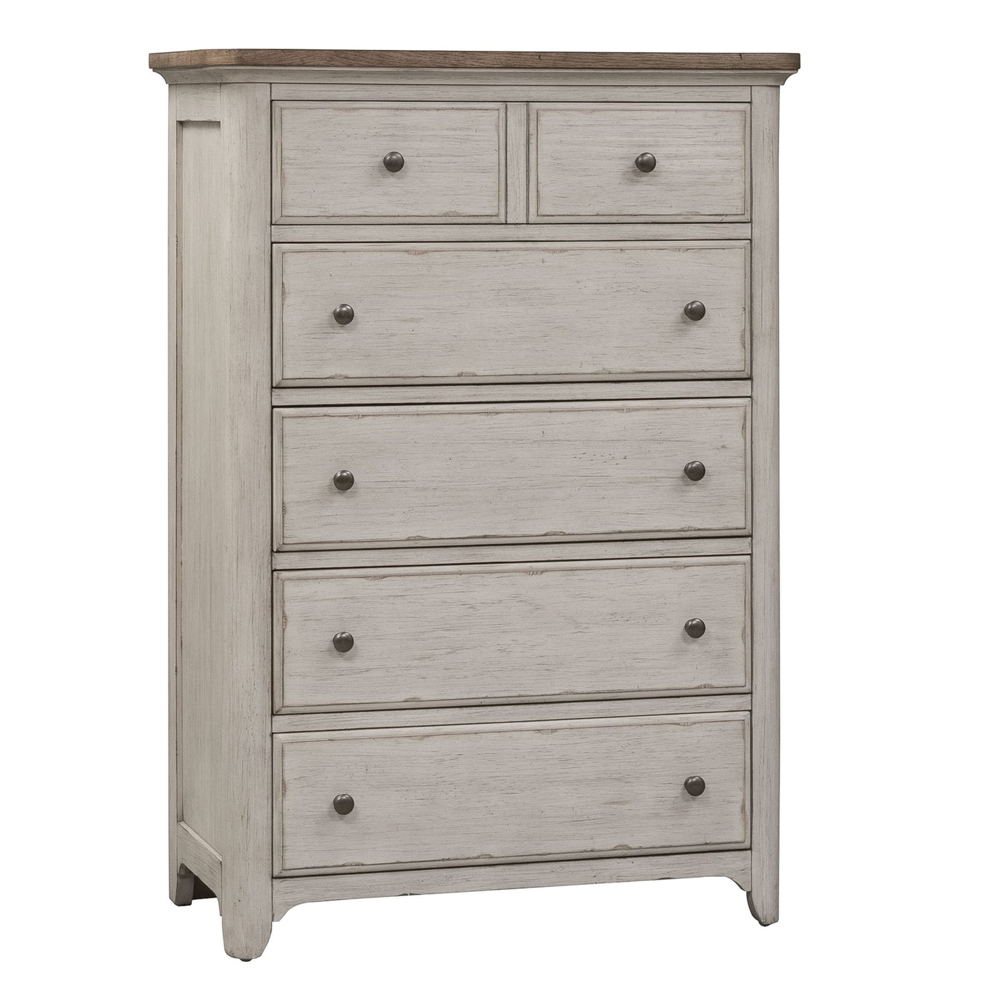 Farmhouse Reimagined - 5 Drawer Chest - White