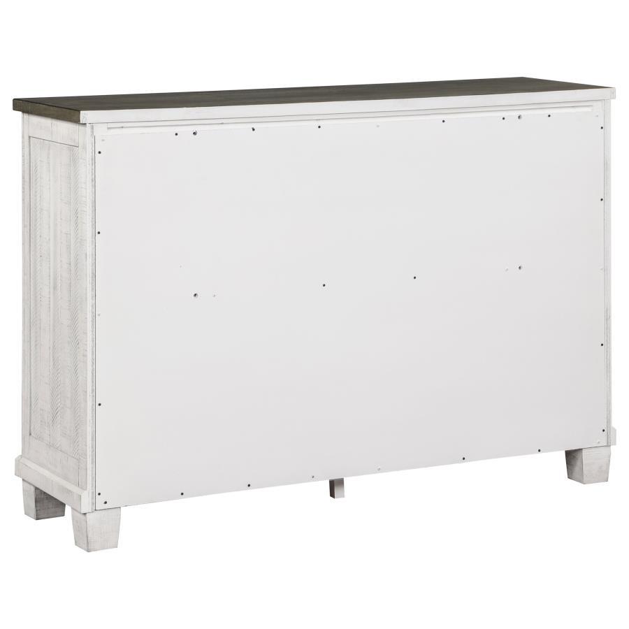 Lilith - 7-Drawer Dresser Distressed - Distressed Gray And White