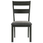 Jakob - Upholstered Side Chairs With Ladder Back (Set of 2) - Gray And Black