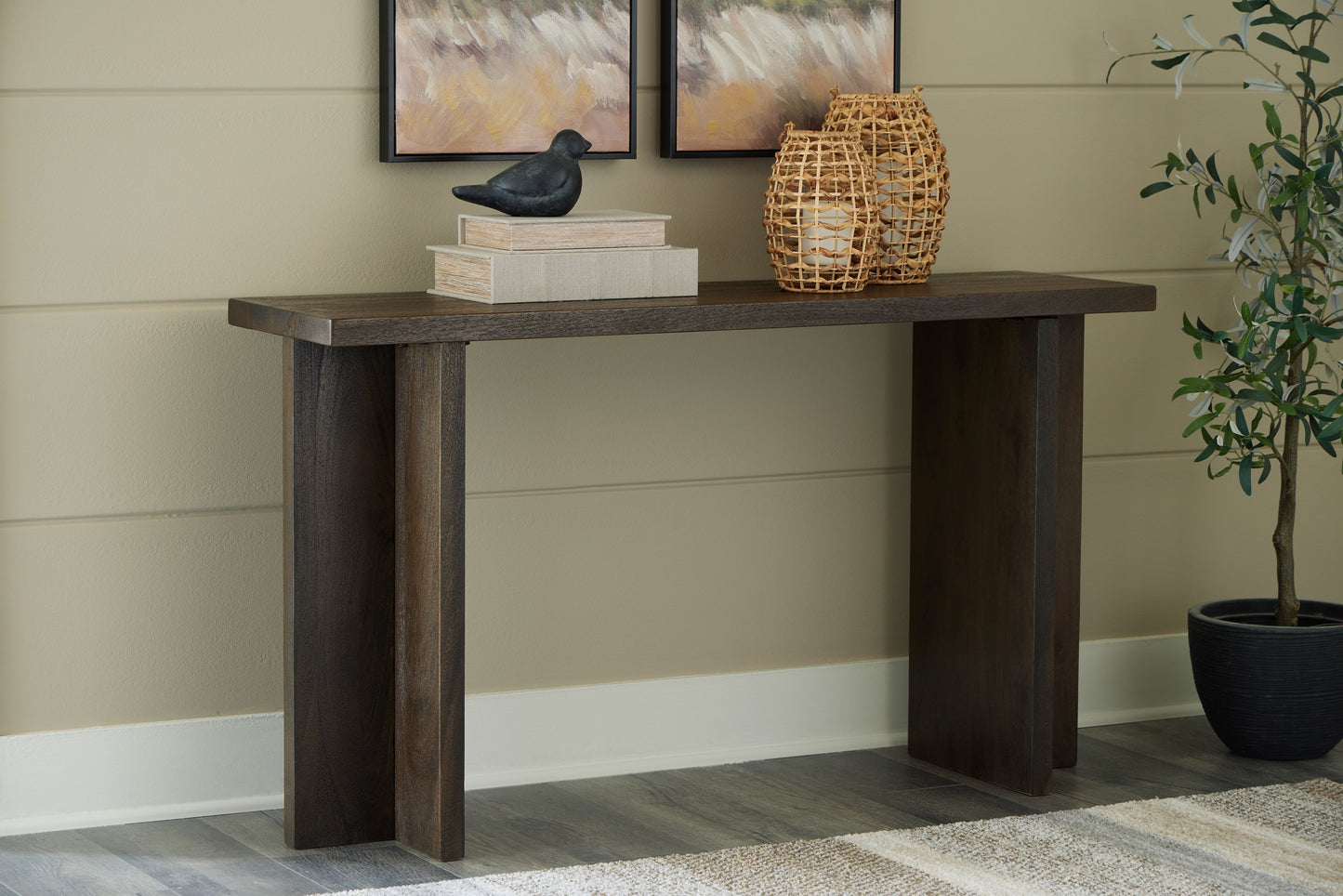 Jalenry - Grayish Brown - Console Sofa Table