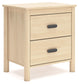 Cabinella - Tan - Two Drawer Night Stand